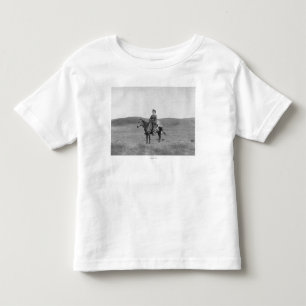 Camiseta Infantil Homem em Cavalo com Fotografia do Antílope Escravo