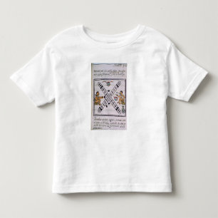Camiseta Infantil Homens astecas que jogam Patoli