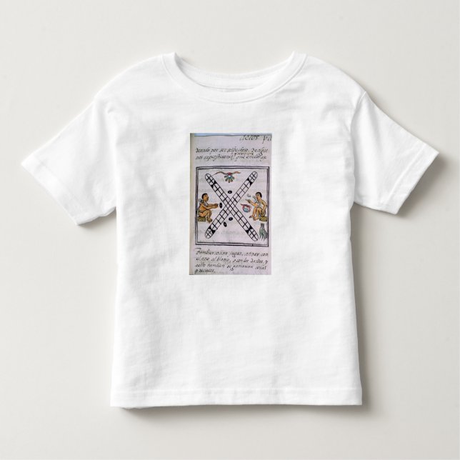Camiseta Infantil Homens astecas que jogam Patoli (Frente)