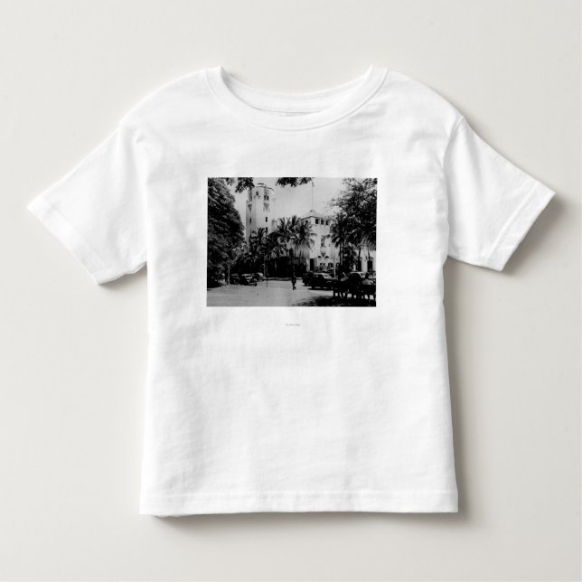 Camiseta Infantil Honolulu, Havaí - vista da câmara municipal (Frente)