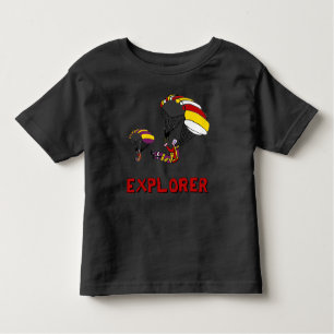 Camiseta Infantil Hoodie do "explorador" de Dustin