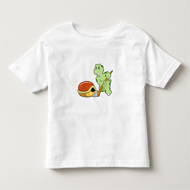 Camiseta Infantil Hóquei no gelo da Tartaruga (Frente)