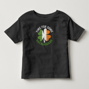 Camiseta Infantil Hora de Algumas Travessuras Trevo Dia de São Patrí