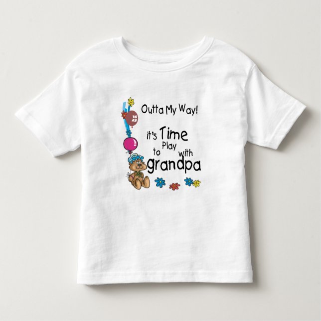 Camiseta Infantil Hora de brincar com o vovô (Frente)