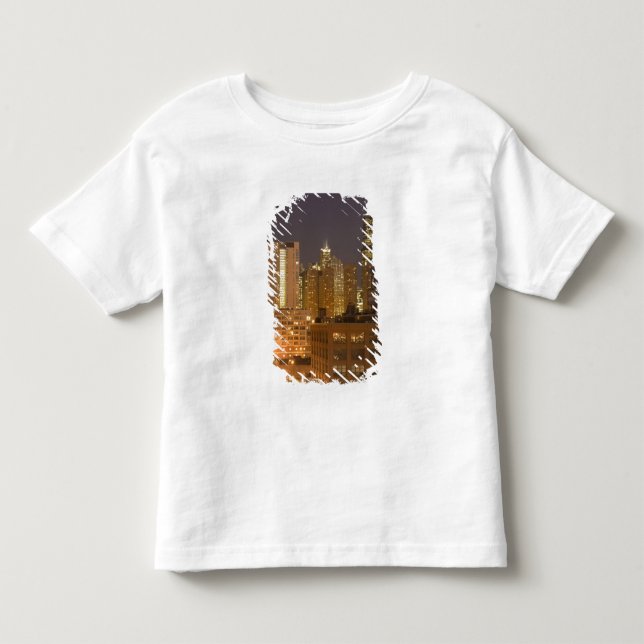 Camiseta Infantil Horizonte de Chicago, Illinois, do West Loop às (Frente)