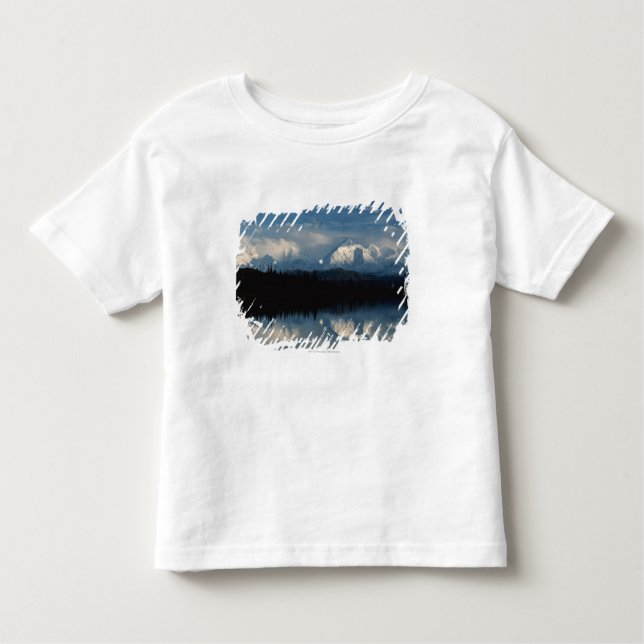 Camiseta Infantil Horizonte do lago mirror com floresta & as (Frente)