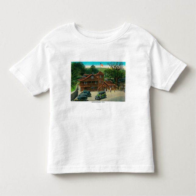 Camiseta Infantil Hotel da cimeira de Sandburg na rota de Ridge (Frente)