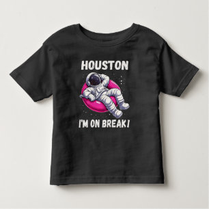 Camiseta Infantil Houston, estou em Break - Relaxando Astronauta