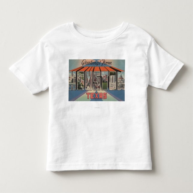 Camiseta Infantil Houston, Texas - grandes cenas da letra (Frente)