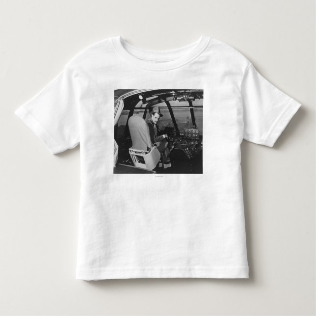 Camiseta Infantil Howard Hughes no plano de madeira do ganso Spruce (Frente)