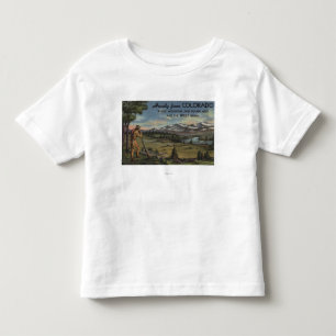 Camiseta Infantil Howdy (cena da montanha & da pradaria)