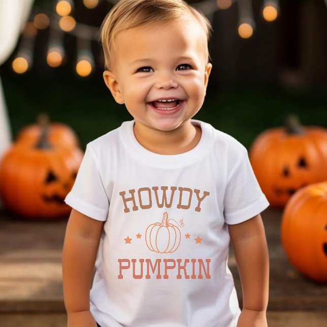 Camiseta Infantil Howdy Pumpkin (Criador carregado)