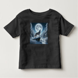 Camiseta Infantil Howling Wolf In Winter