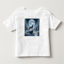 Camiseta Infantil Howling Wolf In Winter