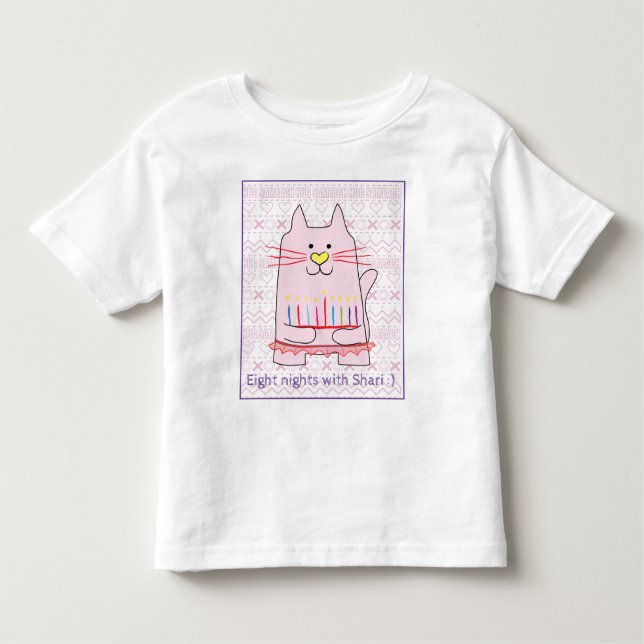 Camiseta Infantil "Hug Sameach" GIRLS Ruffle T-Shirt (Frente)