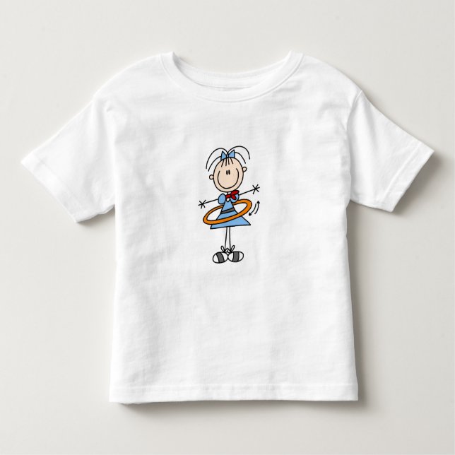 Camiseta Infantil Hula Hoop Stick Figura T-shirts e presentes (Frente)