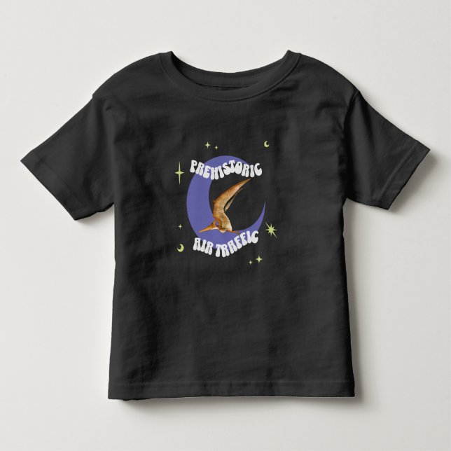 Camiseta Infantil Humor de Pterodáctilo da Lua de Aviação Engraçado (Frente)