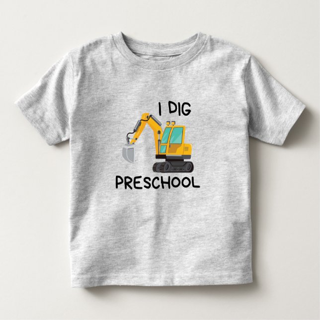 Camiseta Infantil I Dig Preschool (Frente)