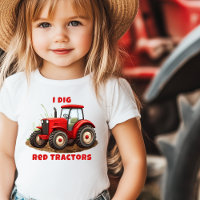 I DIG RED TRATORES Fazenda Cartoon