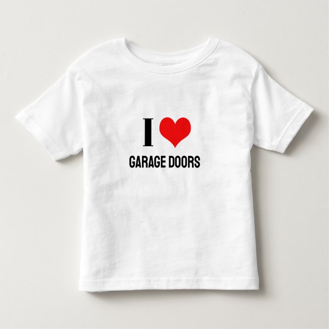 Camiseta Infantil I Love Garage Doors Christmas Red Heart Funny Gift (Frente)