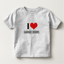 Camiseta Infantil I Love Garage Doors Funny Christmas Red Heart Gift