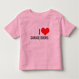 Camiseta Infantil I Love Garage Doors Red Heart Christmas Gift Pink