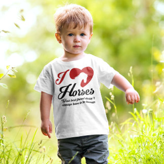 Camiseta Infantil I Love/Heart Horses
