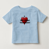 I Love My tia (insira o nome) Child's Heart Shirt