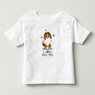 Camiseta Infantil I Love Shelties (sable 2) Shetland Sheepdogs