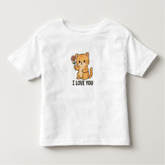 Camiseta Infantil I Love You Kitten