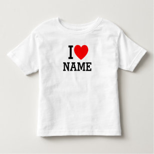 Camiseta Infantil I Nome do Coração