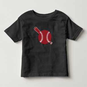 Camiseta Infantil Ícone de beisebol e Bat