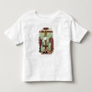 Camiseta Infantil Ícone que descreve a crucificação com o Virgin