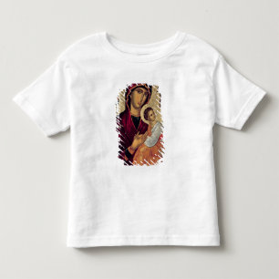 Camiseta Infantil Ícone que descreve a mãe santamente da paixão