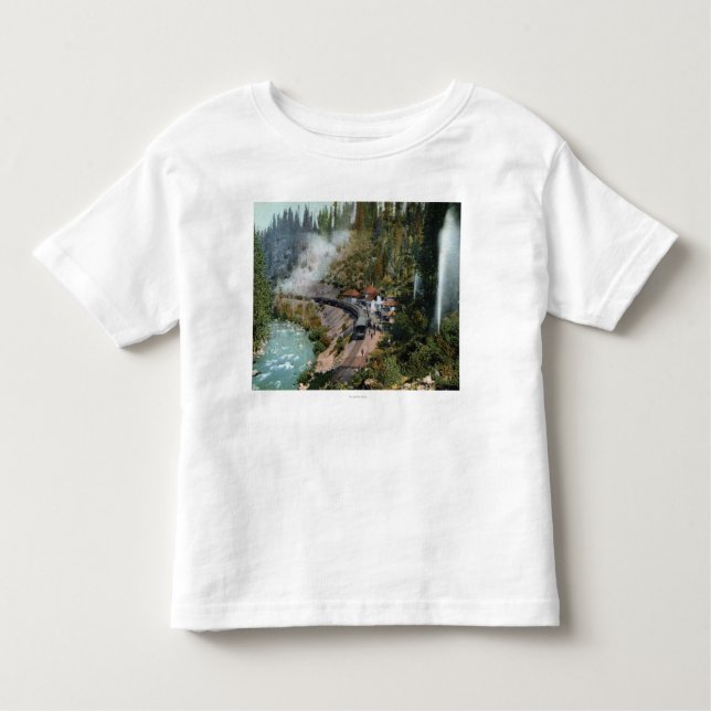 Camiseta Infantil Ideia aérea de um estação de caminhos-de-ferro (Frente)
