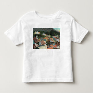 Camiseta Infantil Ideia aérea de uma seção da cidade