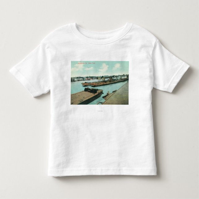 Camiseta Infantil Ideia aérea do beira-rio (Frente)