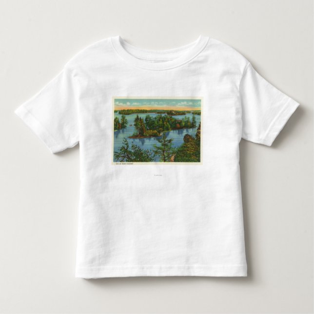 Camiseta Infantil Ideia aérea fora do canal da vista (Frente)