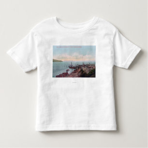 Camiseta Infantil Ideia da aterragem da balsa e norte aéreos