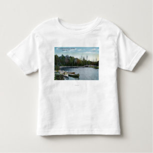 Camiseta Infantil Ideia da aterragem do barco & da canoa do Central