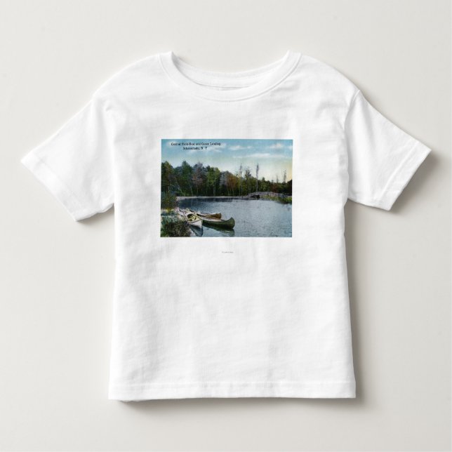 Camiseta Infantil Ideia da aterragem do barco & da canoa do Central (Frente)