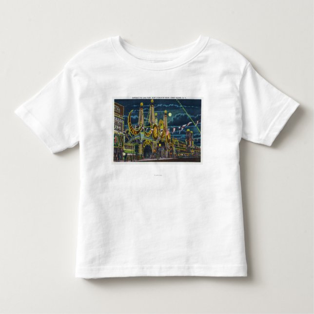 Camiseta Infantil Ideia da avenida do surf da entrada de Luna Park (Frente)