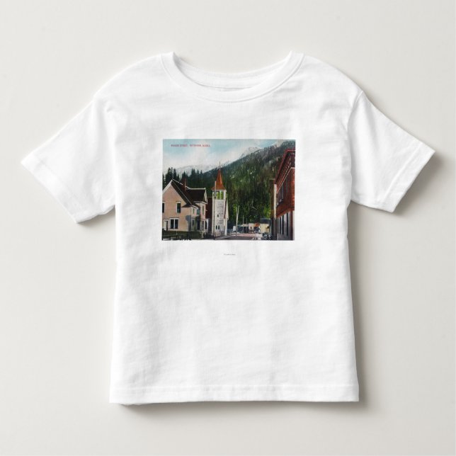 Camiseta Infantil Ideia da cidade da missão StreetKetchikan, AK (Frente)