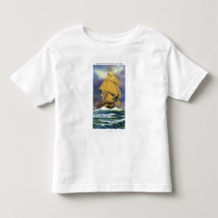 Camiseta Infantil Ideia da constituição da fragata, Ironsides idos