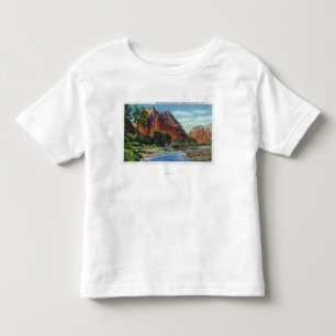 Camiseta Infantil Ideia da montagem majestosa e da aterragem do anjo