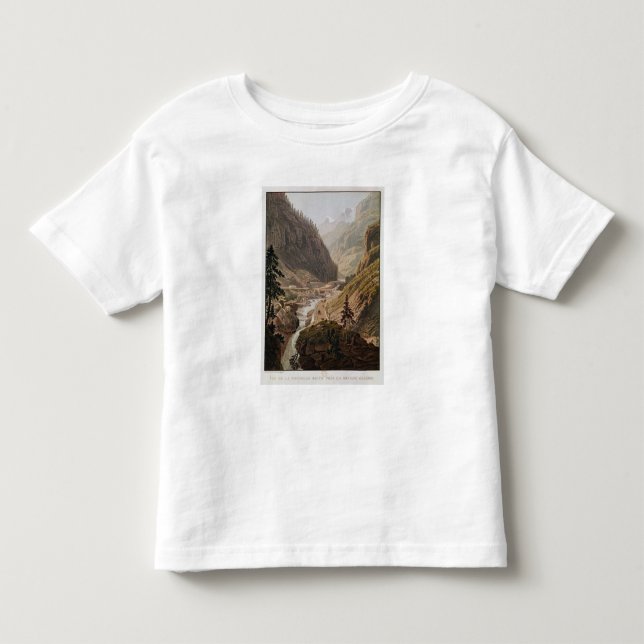 Camiseta Infantil Ideia da passagem nova de Simplon, 1811 (Frente)