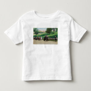 Camiseta Infantil Ideia da procissão do peregrino