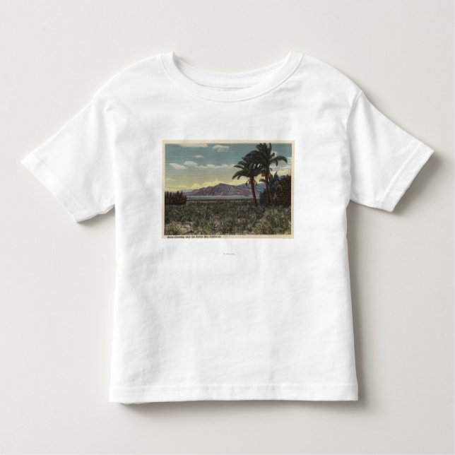 Camiseta Infantil Ideia das datas que crescem perto do mar de Salton (Frente)