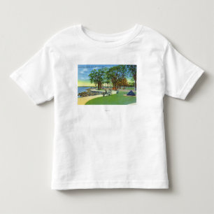Camiseta Infantil Ideia de parque de beira-mar da caminhada da