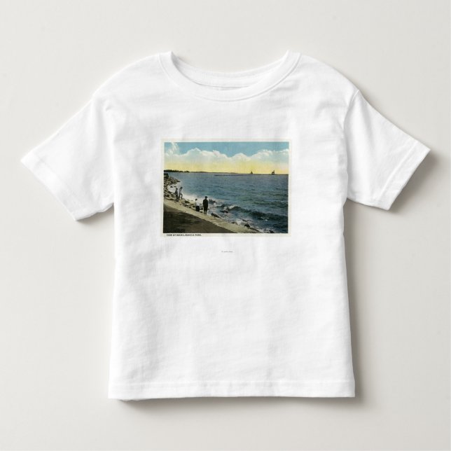 Camiseta Infantil Ideia de parque de beira-mar do som (Frente)